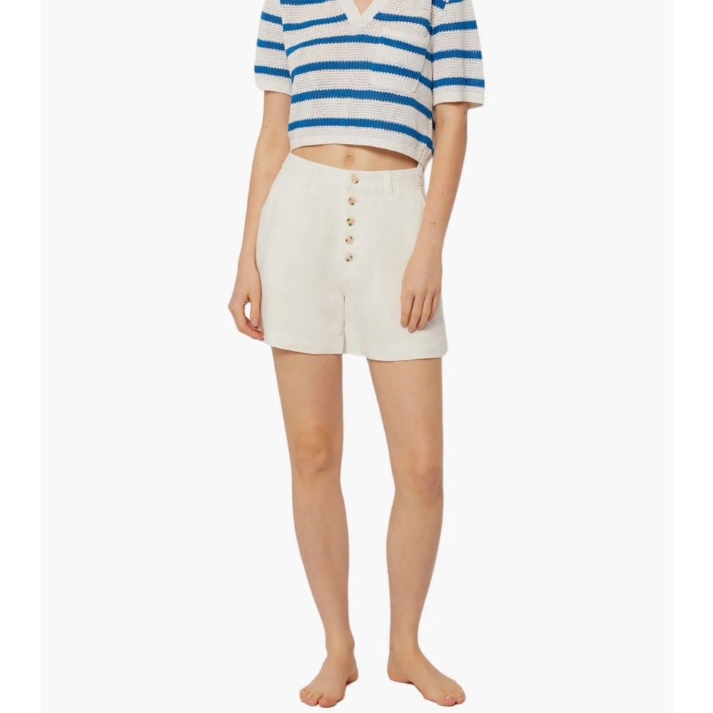 Onia Air Linen Boyfriend Short Solid White NWT size medium